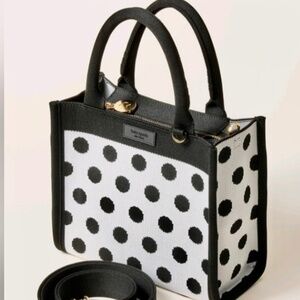 Polka Dot Knit Crossbody Bag - kate spade new york x Target White/Black New